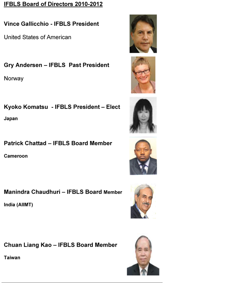 IFBLS Board of Directors 2010 2012 1
