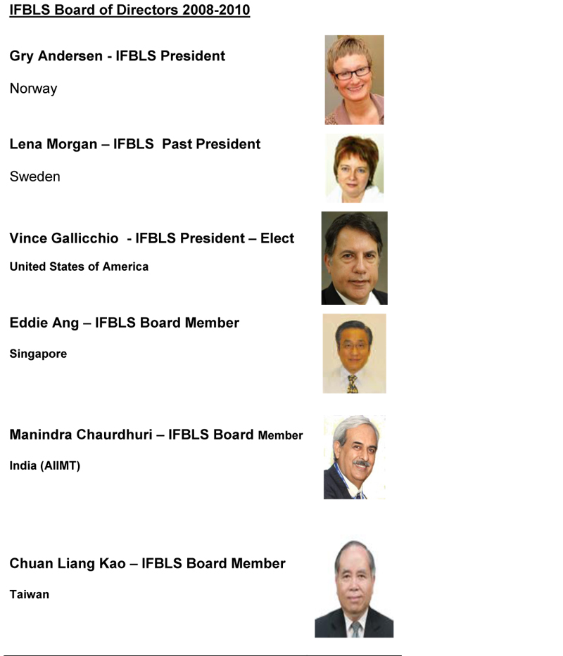 IFBLS Board of Directors 2008 2010 1